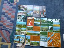 Murten,Fribourg,8 Prospekt/Fotos/AK`s,Muntelier,Lac noir..